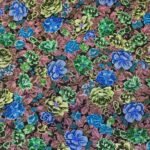 Fabric Ref 5412 - Floral Linen Viscose