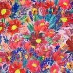 Fabric Ref 5414 - Floral Satin