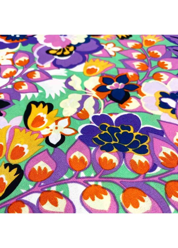 Fabric Ref 5547 - Floral Crepe Viscose Mix - Image 2