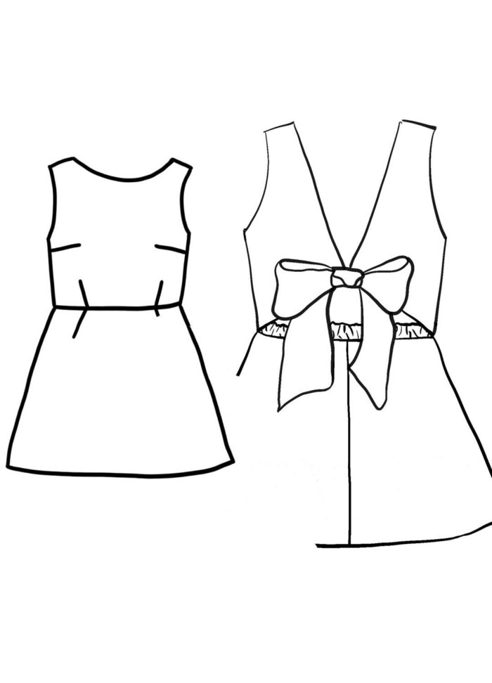 Design your own: Back-Bow A-Line Mini Dress - Image 1