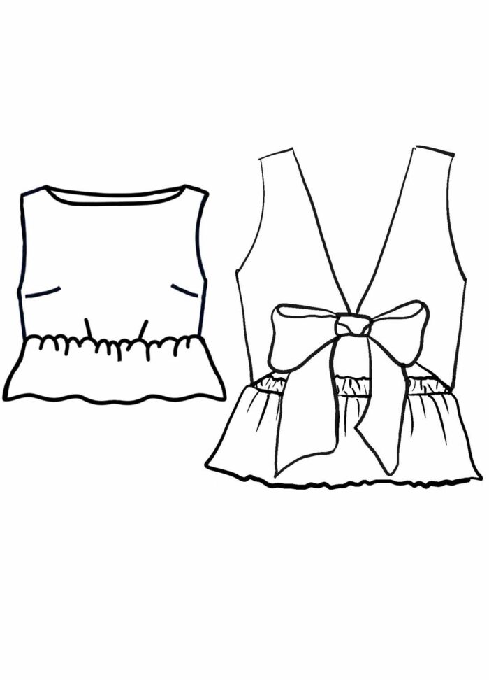Design your own: Back-Bow Crop-top With Elastic Waist - Image 1