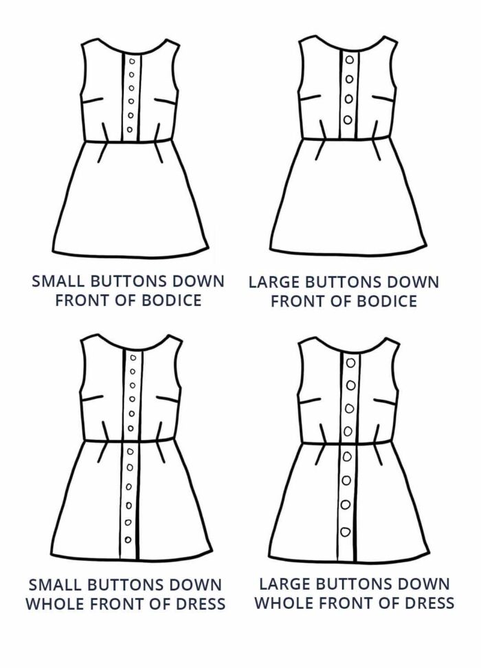 Design your own: Button-up Back-Bow A-Line Dress - Image 4