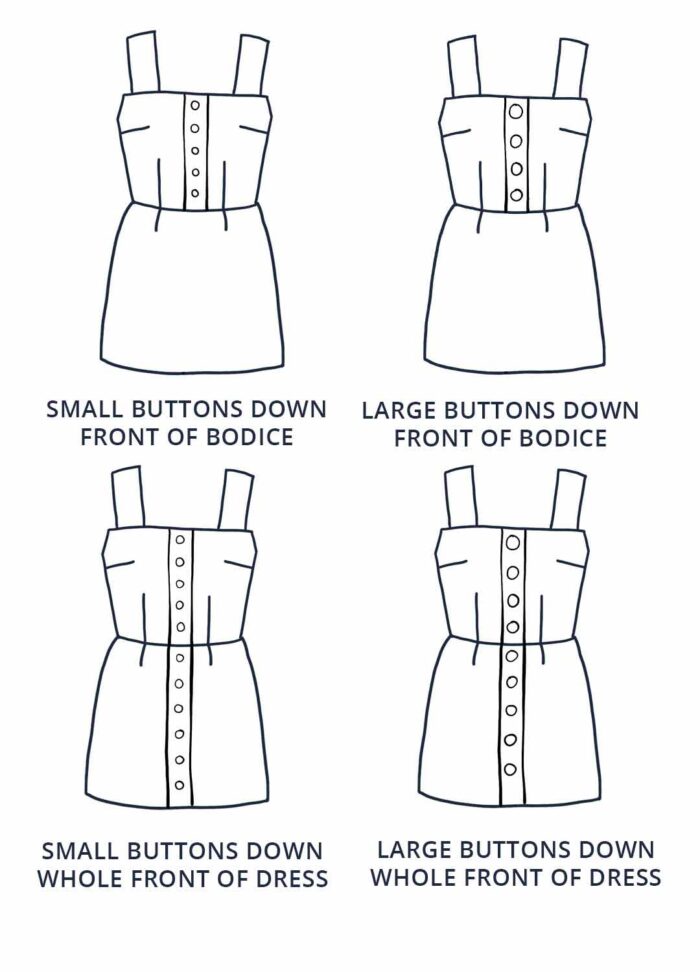 Design your own: Mini Button-up Back-Bow Strap Dress - Image 4