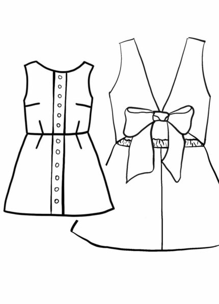 Design your own: Button-up Back-Bow A-Line Dress