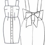 Design your own: Pencil Button-up Back-Bow Strap Dress