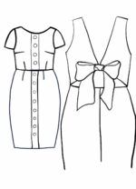 Design your own: Button-up Back-Bow Pencil Dress