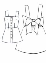 Design your own: A-Line Button-up Back-Bow Strap Dress
