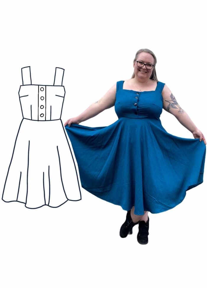 Design your own: Skater Button-up Strap Dress - Image 1