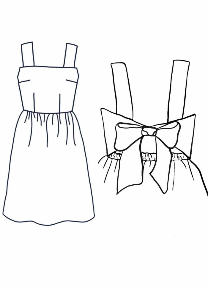 Design your own: Gathered Back-Bow Strap Dress - Image 1