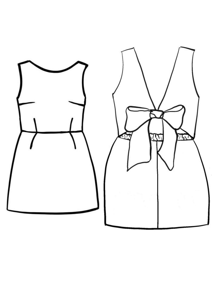 Design your own: Back-Bow Mini Dress - Image 1