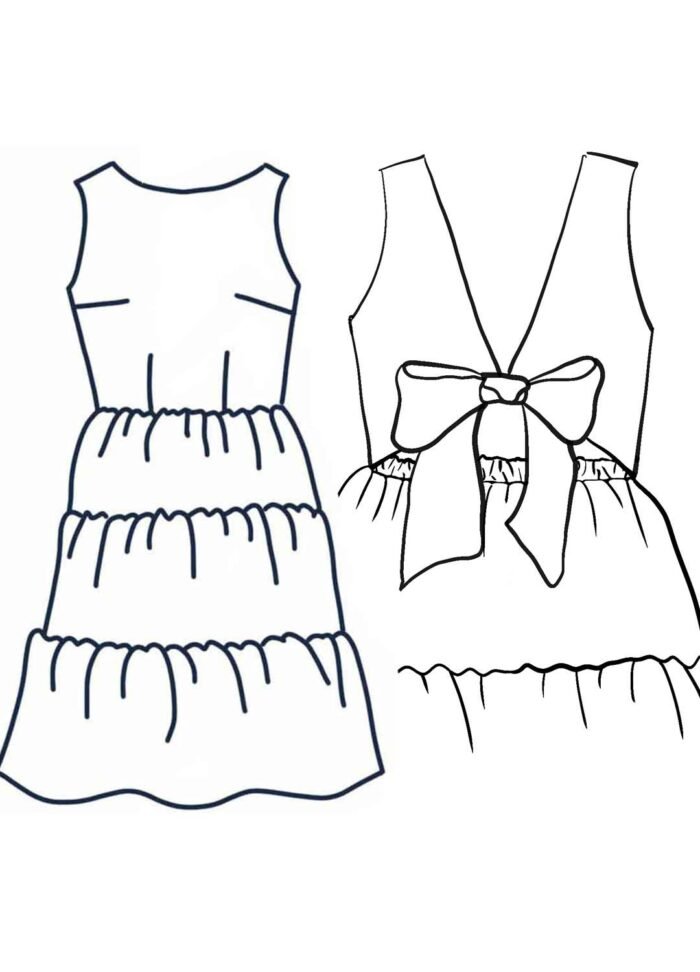 Design your own: Back-Bow Tiered Dress - Image 1