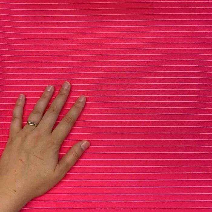 Fabric Ref 5605 - Stripe Satin Viscose Mix - Image 2