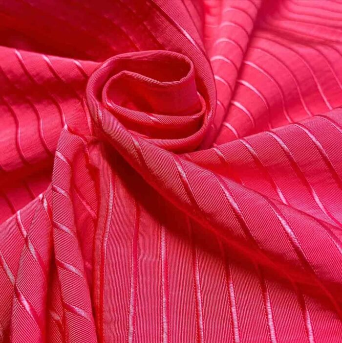 Fabric Ref 5605 - Stripe Satin Viscose Mix - Image 1