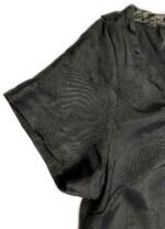 Black Floral Satin Tee - ref 237 - Resale item - Approx 6-8 - Image 2