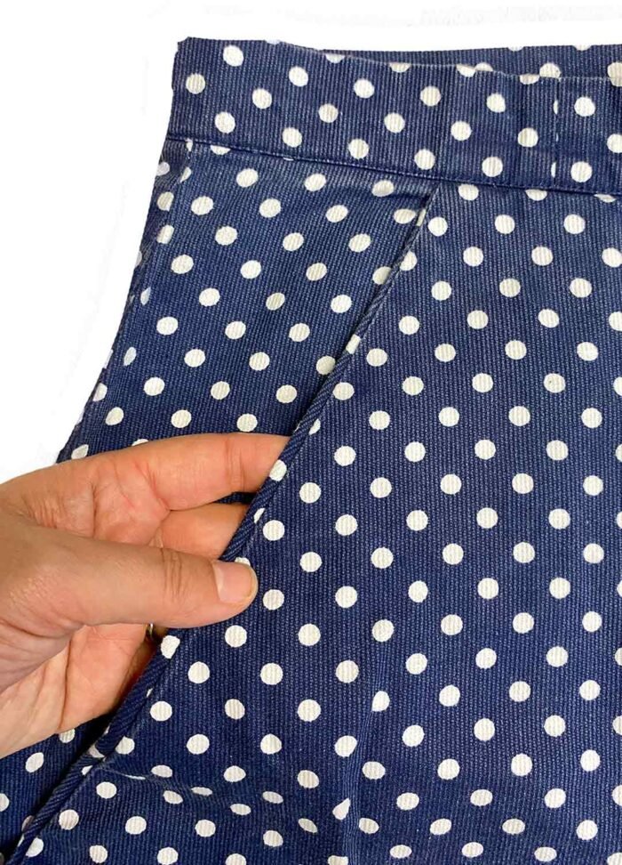 Blue spot textured cotton Culottes - ref 223 - Resale item - Approx 10-12 - Image 2