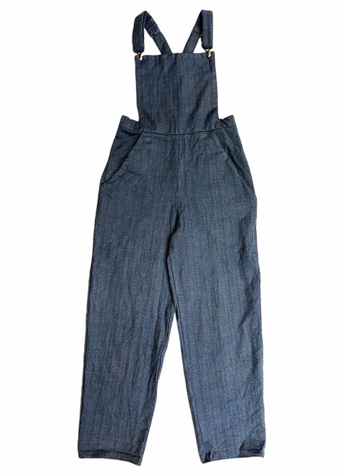 Blue Stripe Dungarees - ref 222 - Resale item - Approx 12-14 - Image 1