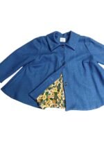 Blue trapeze coat - ref 206 - Resale item - Approx UK 14-16
