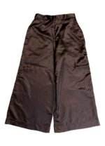 Brown satin wrapover wide leg trouser two piece - ref 220/221 - Resale item - Approx UK 12-14 - Image 3