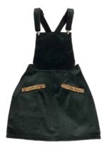 Dark green corduroy cotton dungaree-mini - ref 214 - Resale item - Approx UK 12-14