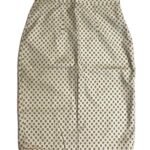 Beige floral patterned cotton pencil skirt – ref 234 – Resale item – Approx UK 10-12