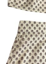 Beige floral patterned cotton pencil skirt two piece - Ref 233/234 - Resale item - UK 10-12 - Image 4