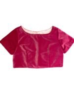 Pink velvet crop top - ref 209 - Resale item - Approx UK 10-12