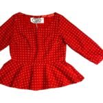 Red Patterned Tee - ref 230 - Resale item - Approx 6-8