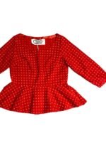 Red Patterned Tee - ref 230 - Resale item - Approx 6-8