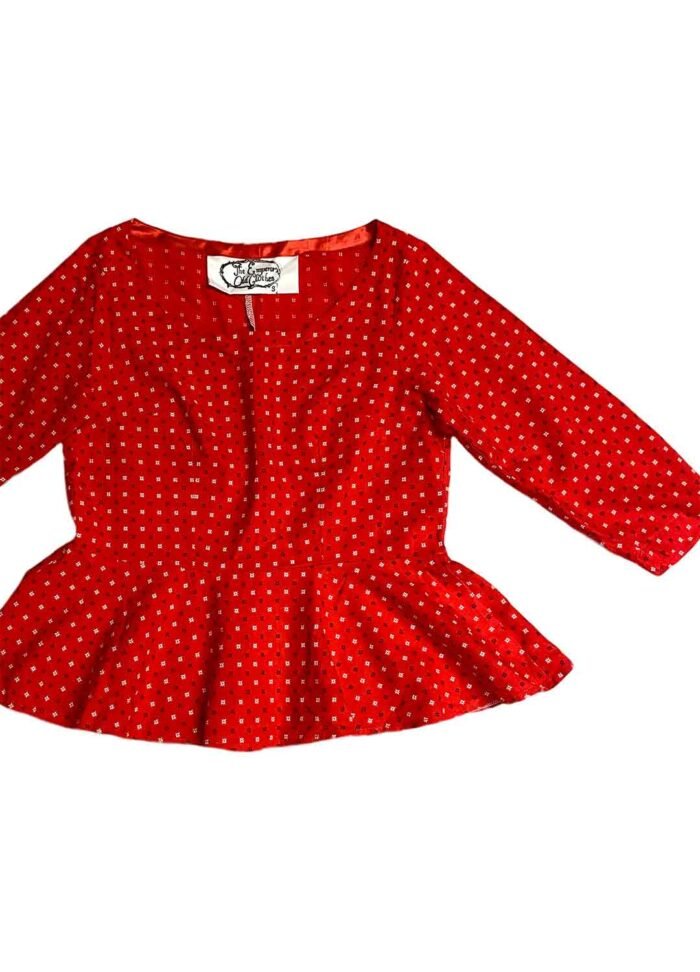 Red Patterned Tee - ref 230 - Resale item - Approx 6-8 - Image 1