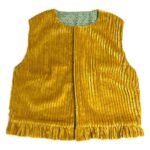 Yellow Corduroy Cropped Jacket - ref 217 - Resale item - Approx UK 12-14