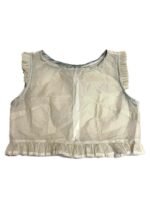 Stone organdy cotton crop top - ref 212 - Resale item - Approx UK 12-14