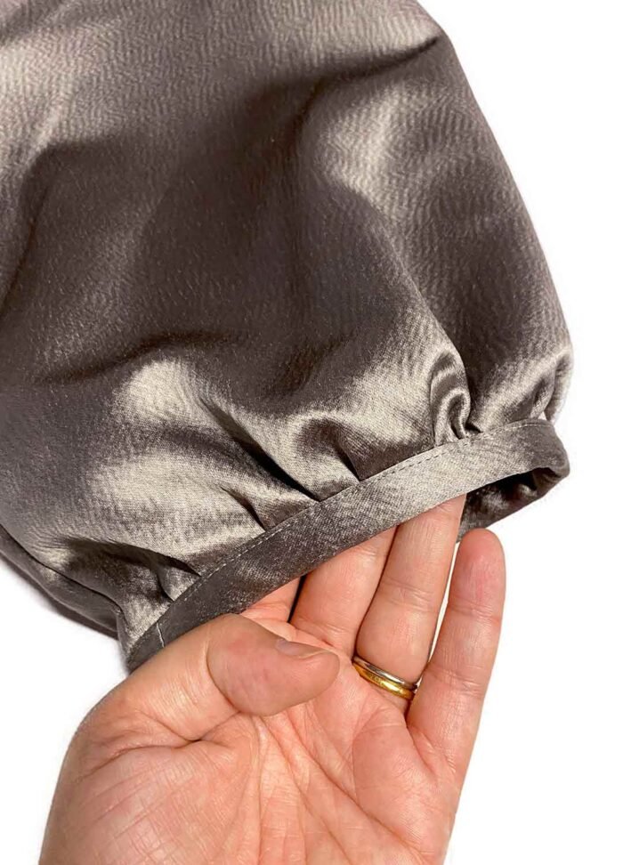 Taupe textured satin crop top - ref 219 - Resale item - Approx UK 12-14 - Image 3
