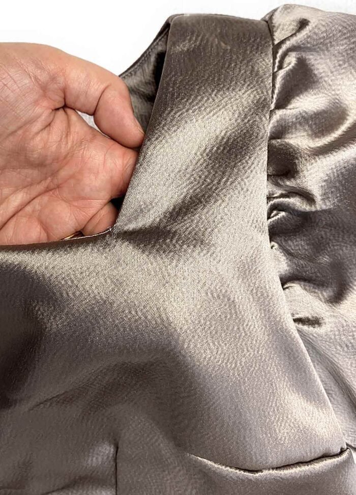 Taupe textured satin crop top - ref 219 - Resale item - Approx UK 12-14 - Image 4