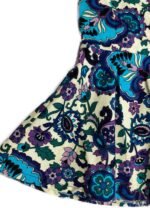 Blue floral cotton crop top - ref 232 - Resale item - Approx UK 10-12 - Image 3