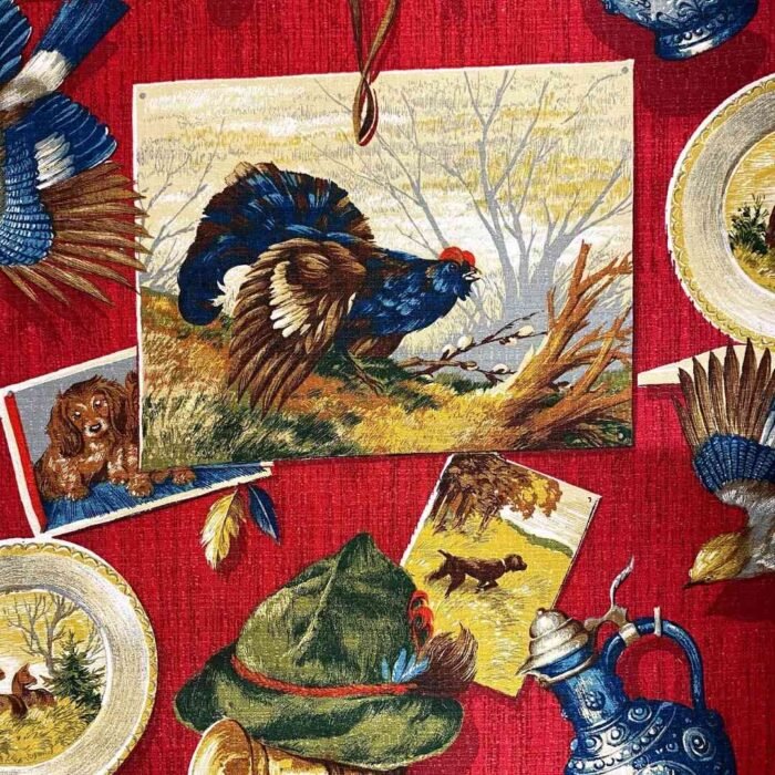 Fabric Ref 2024 - Bird Vintage Barkcloth Cotton - Image 1