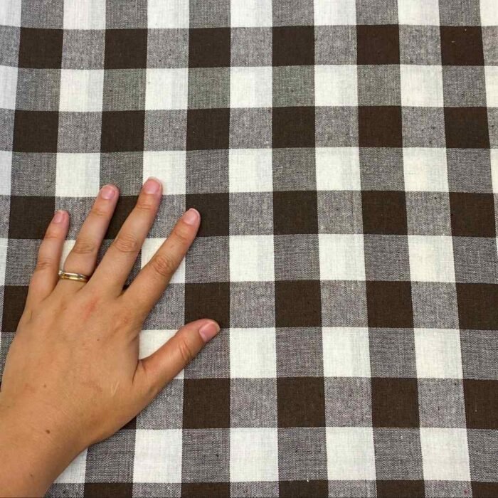 Fabric Ref 5673 - Check Cotton Mix - Image 2