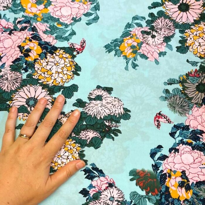 Fabric Ref 5699 - Floral Viscose - Image 3