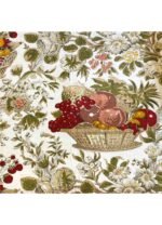 Fabric Ref 5771 – Floral And Fruit Vintage Cotton