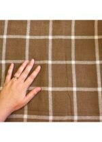 Fabric Ref 5847 - Check Viscose Wool Mix - Image 2