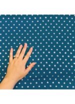 Fabric Ref 5852 - Teal Spot Crepe Synthetic Mix - Image 2