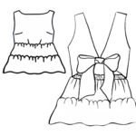 Design your own: Back-Bow Tiered top With Elastic Waist