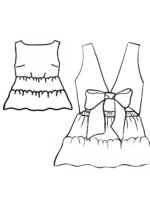 Design your own: Back-Bow Tiered top With Elastic Waist