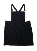 Black corduroy dungaree-mini - ref 241 - Resale item - approx UK 14-16