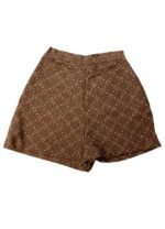 Brown abstract print cotton shorts - ref 244 - Resale item - Approx UK 10-12