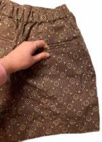 Brown abstract print cotton shorts - ref 244 - Resale item - Approx UK 10-12 - Image 2