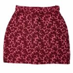 Red brocade mini skirt - ref 260 - Resale item - UK 12-14