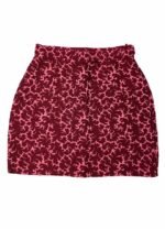 Red brocade mini skirt - ref 260 - Resale item - UK 12-14