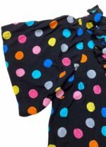 Black polkadot cotton tee - ref 263 - Resale item - Approx UK 22-24 - Image 3