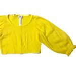 Yellow Cheesecloth Crop Top - ref 256 - Resale item - Approx UK 10-12