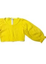 Yellow Cheesecloth Crop Top - ref 256 - Resale item - Approx UK 10-12